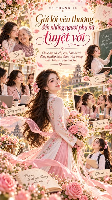 Thiệp chúc mừng Ngày Phụ nữ Việt Nam 20/10 mẫu 14