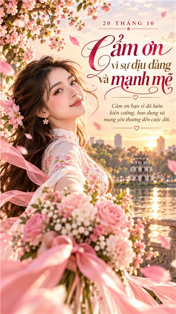 Thiệp chúc mừng Ngày Phụ nữ Việt Nam 20/10 mẫu 15